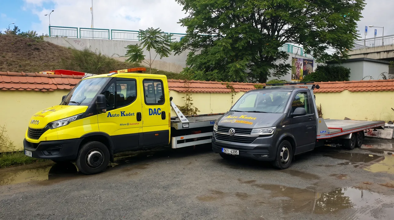 Odtahové vozy Iveco a Volkswagen Auto Kadet pro osobní a dodávková vozidla